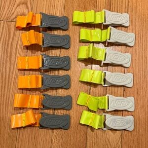 Nerf flag football flags 12 : six orange six green